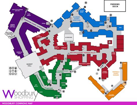 Center Map Featuring Saint Laurent at Woodbury Common .